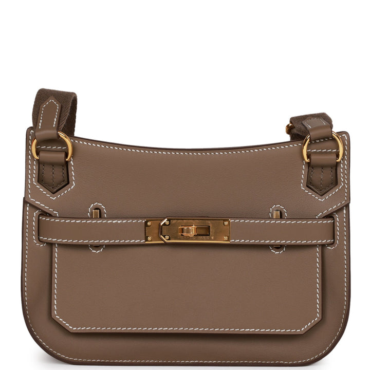 Top quality Hermes Jypsiere Mini Etoupe Swift Gold Hardware