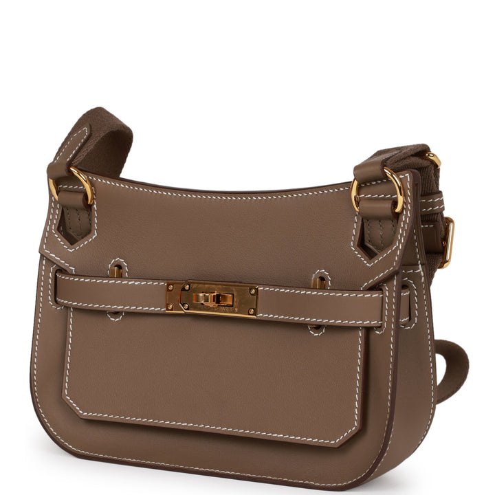 Top quality Hermes Jypsiere Mini Etoupe Swift Gold Hardware