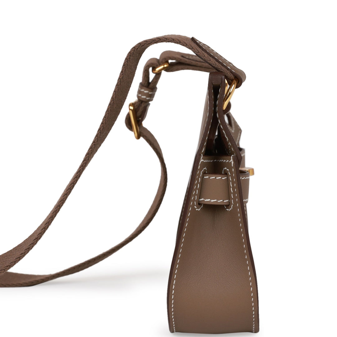 Top quality Hermes Jypsiere Mini Etoupe Swift Gold Hardware
