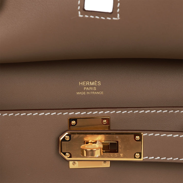 Top quality Hermes Jypsiere Mini Etoupe Swift Gold Hardware
