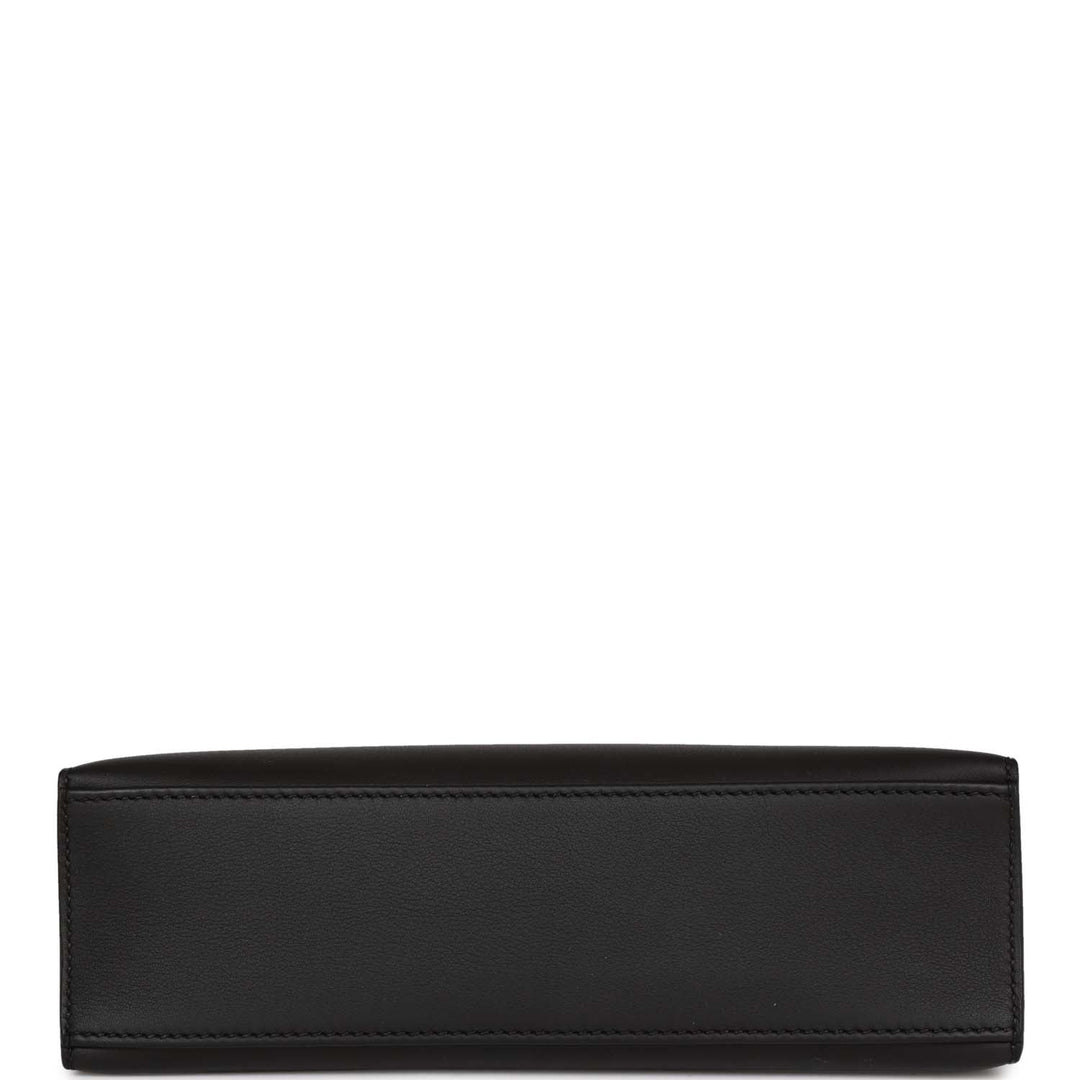 Top quality Hermes Kelly Pochette Black Swift Gold Hardware