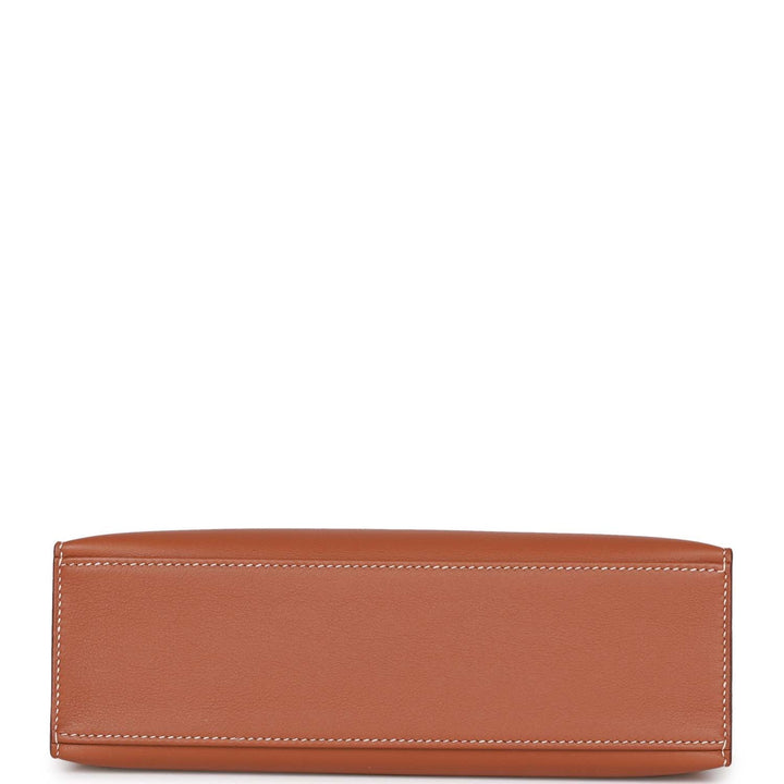 Top quality Hermes Kelly Pochette Gold Swift Palladium Hardware