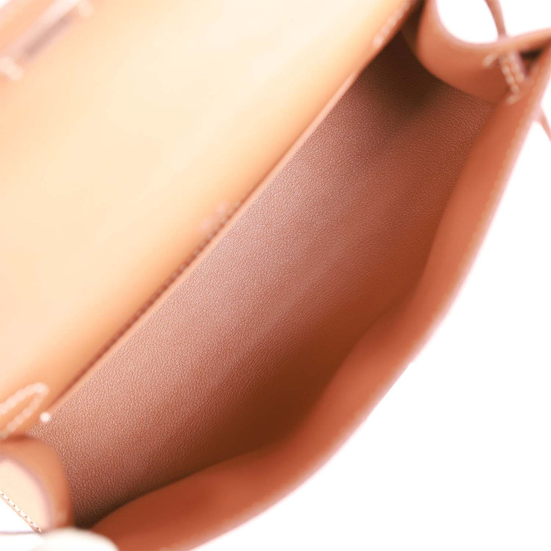Top quality Hermes Kelly Pochette Gold Swift Palladium Hardware