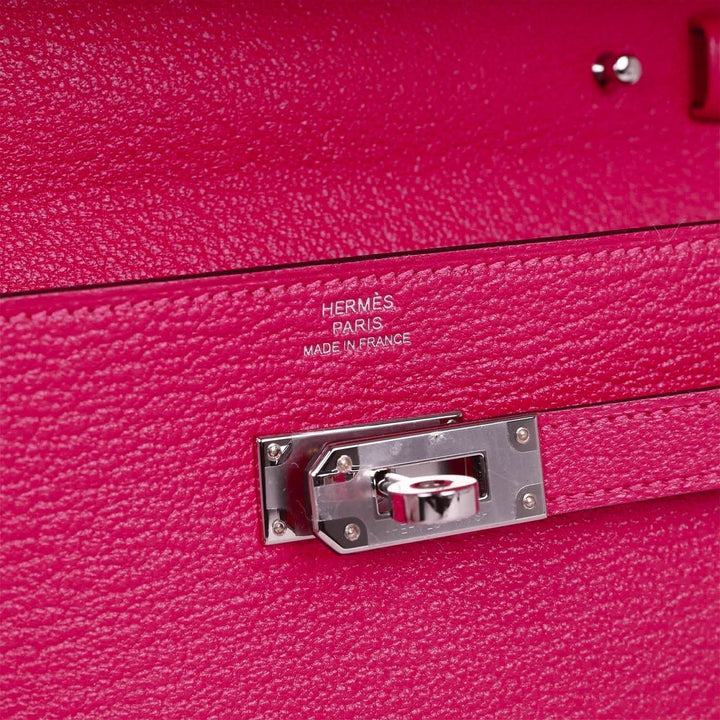 Top quality Hermes Kelly Wallet To Go Rose Mexico Chevre Palladium Hardware
