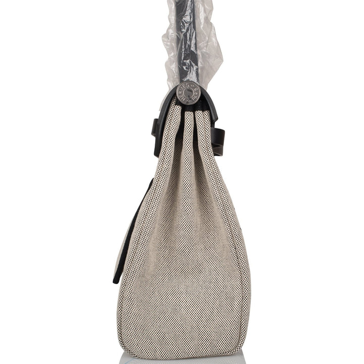 Top quality Hermes Herbag 32 Pegase Pop Black Hunter and Toile Palladium Hardware
