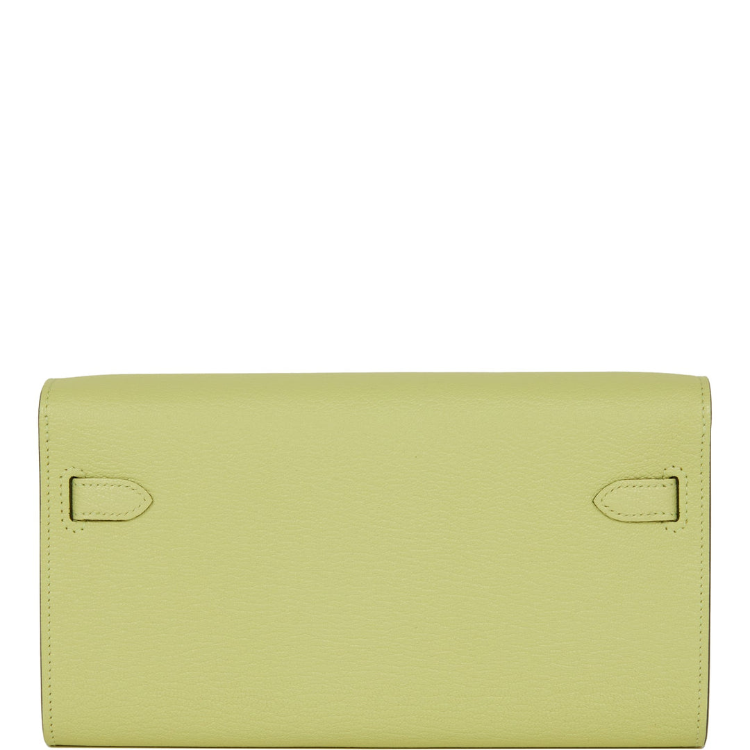 Top quality Hermes Kelly Wallet To Go Jaune Bourgeon Chevre Palladium Hardware