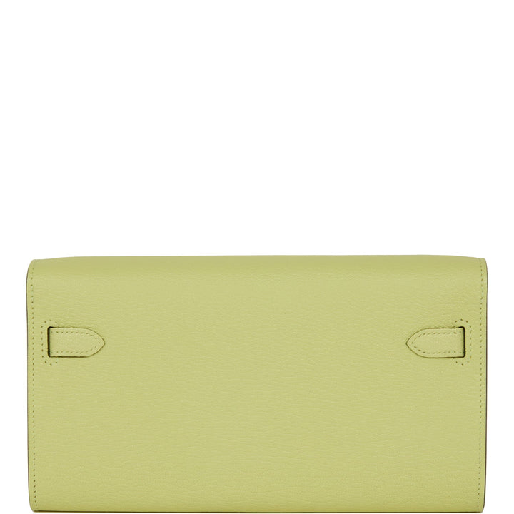 Top quality Hermes Kelly Wallet To Go Jaune Bourgeon Chevre Palladium Hardware