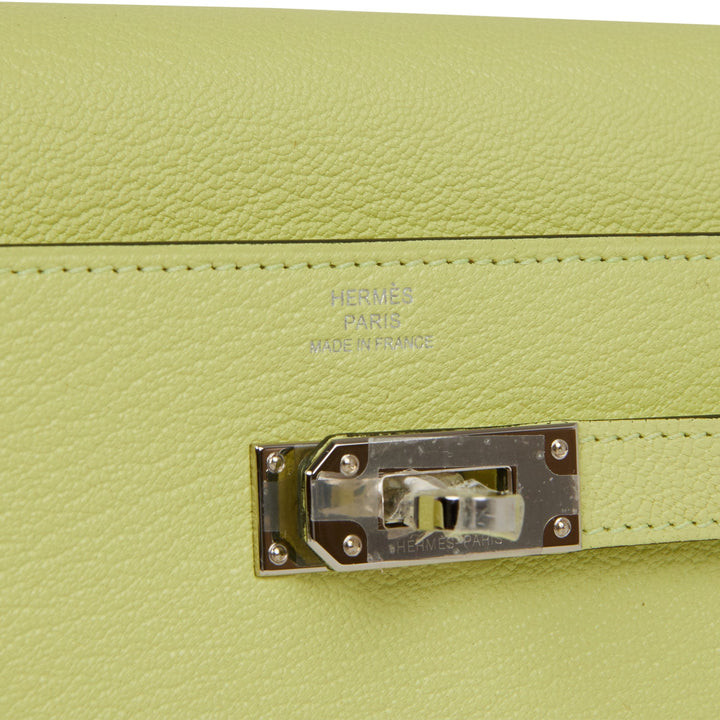 Top quality Hermes Kelly Wallet To Go Jaune Bourgeon Chevre Palladium Hardware