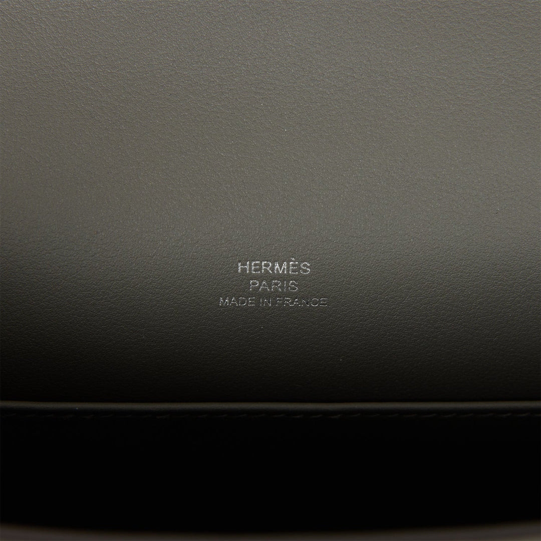 Top quality Hermes Kelly Pochette Gris Meyer Swift Palladium Hardware