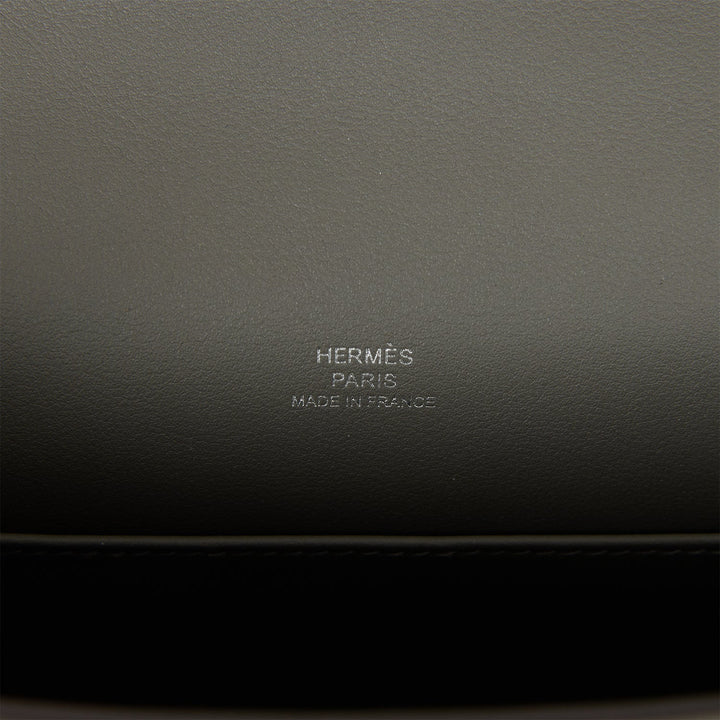 Top quality Hermes Kelly Pochette Gris Meyer Swift Palladium Hardware
