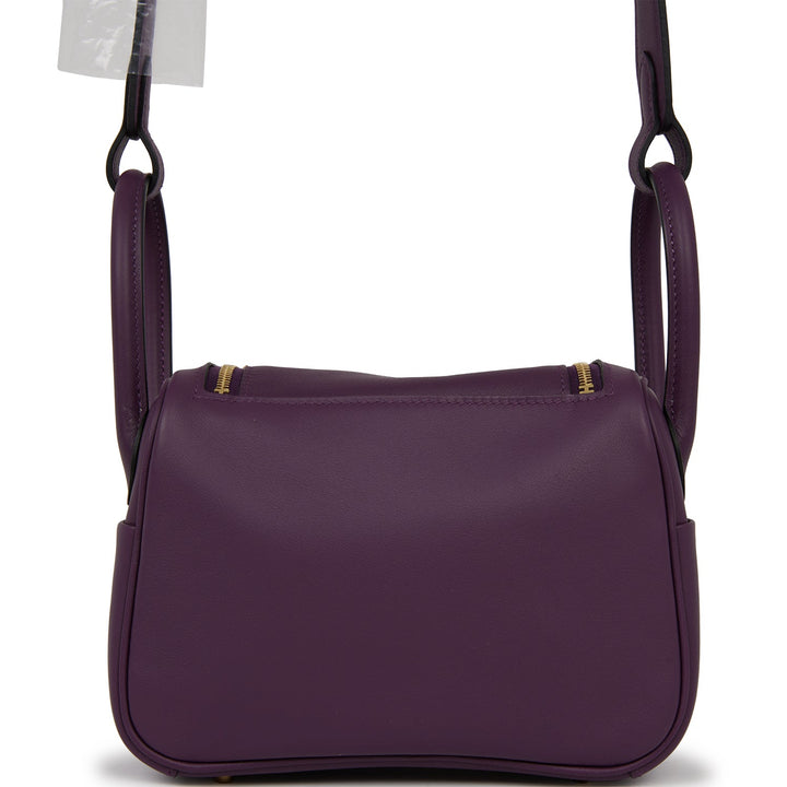 Top quality Hermes Mini Lindy Cassis Swift Gold Hardware