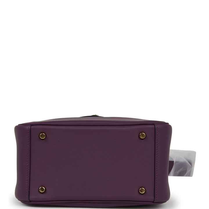 Top quality Hermes Mini Lindy Cassis Swift Gold Hardware