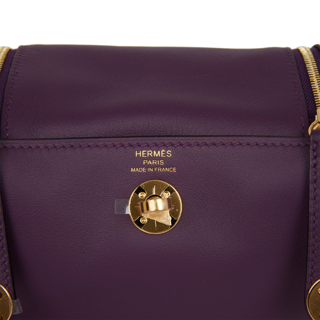 Top quality Hermes Mini Lindy Cassis Swift Gold Hardware