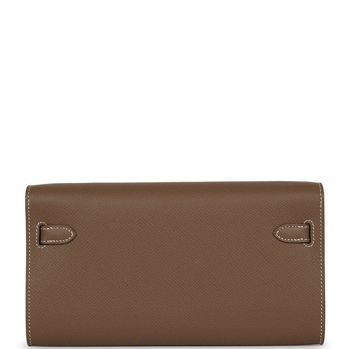 Top quality Hermes Kelly Wallet To Go Etoupe Epsom Gold Hardware