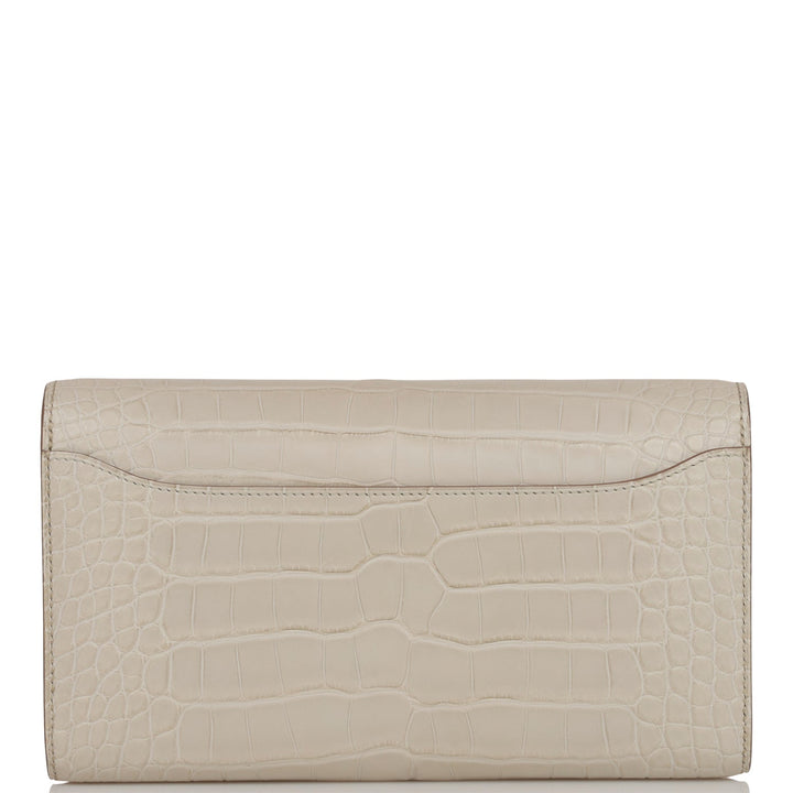 Top quality Hermes Constance Wallet To Go Beton Matte Alligator Gold Hardware