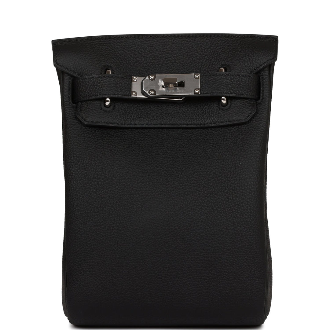 Top quality Hermes HAC A Dos PM Backpack Black Togo Palladium Hardware