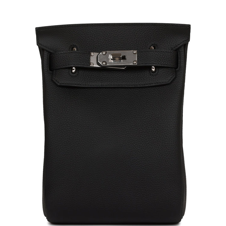 Top quality Hermes HAC A Dos PM Backpack Black Togo Palladium Hardware