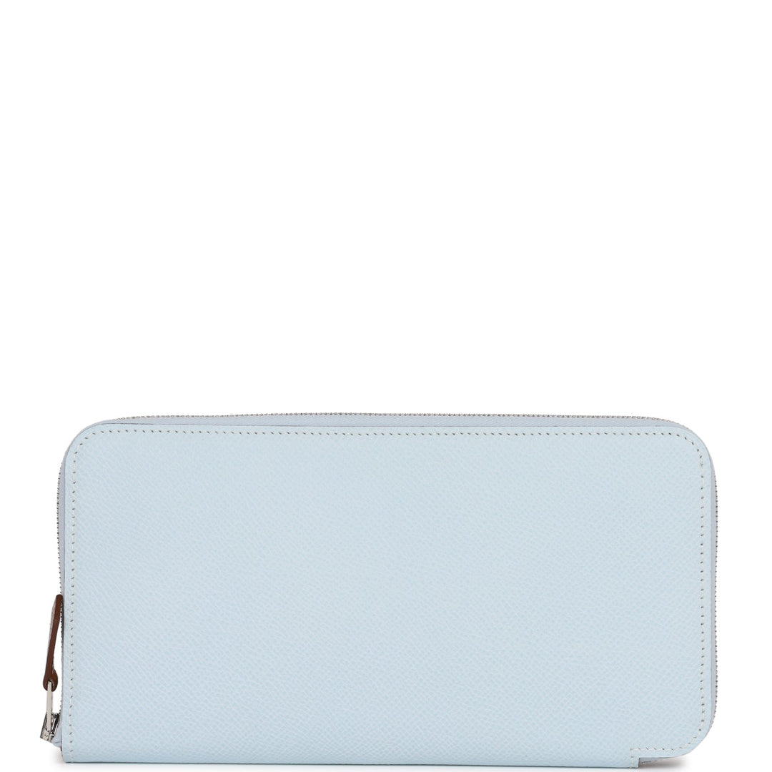 Top quality Hermes Silk'In Wallet Bleu Brume Epsom Palladium Hardware