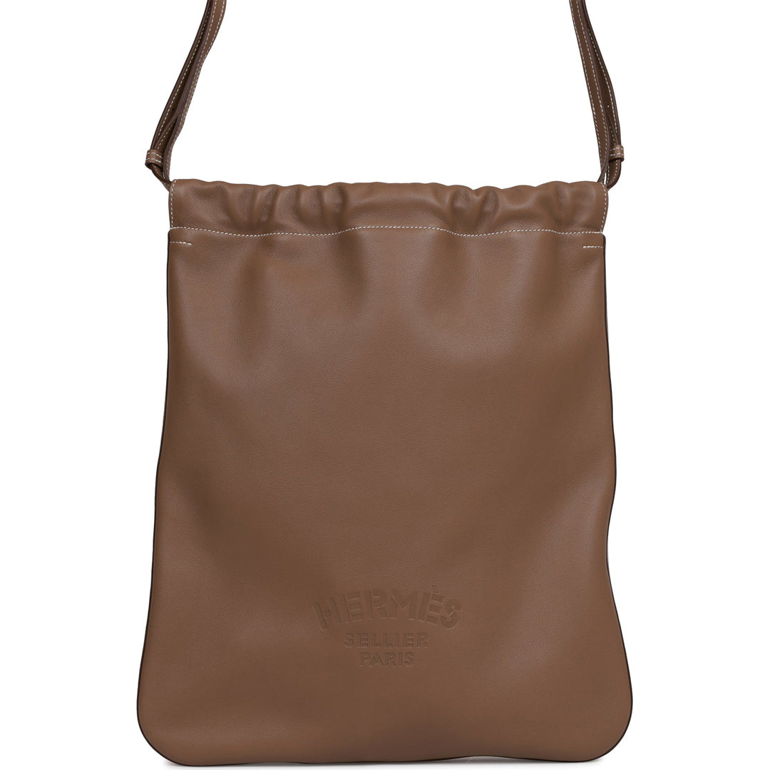 Top quality Hermes Bridado Backpack Etoupe Swift Palladium Hardware