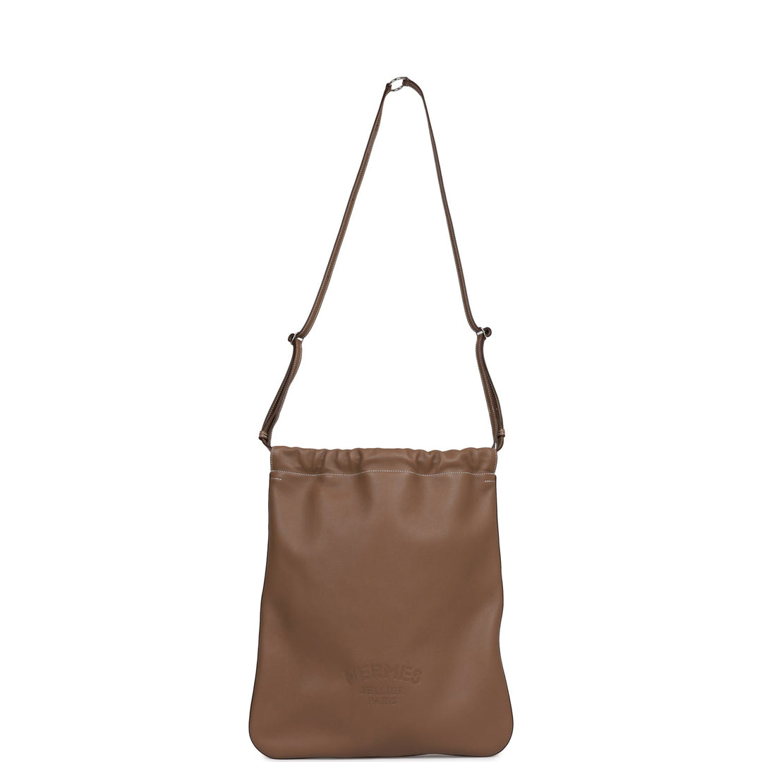 Top quality Hermes Bridado Backpack Etoupe Swift Palladium Hardware