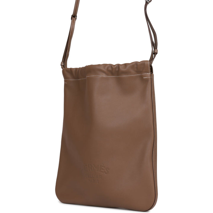 Top quality Hermes Bridado Backpack Etoupe Swift Palladium Hardware