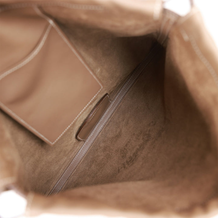 Top quality Hermes Bridado Backpack Etoupe Swift Palladium Hardware