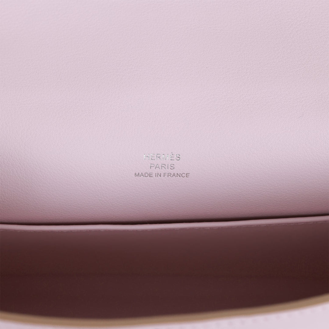 Top quality Hermes Kelly Pochette Mauve Pale Swift Palladium Hardware