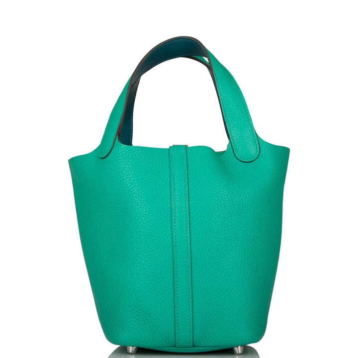 Top quality Hermes Menthe Clemence Picotin Lock 18cm Palladium Hardware