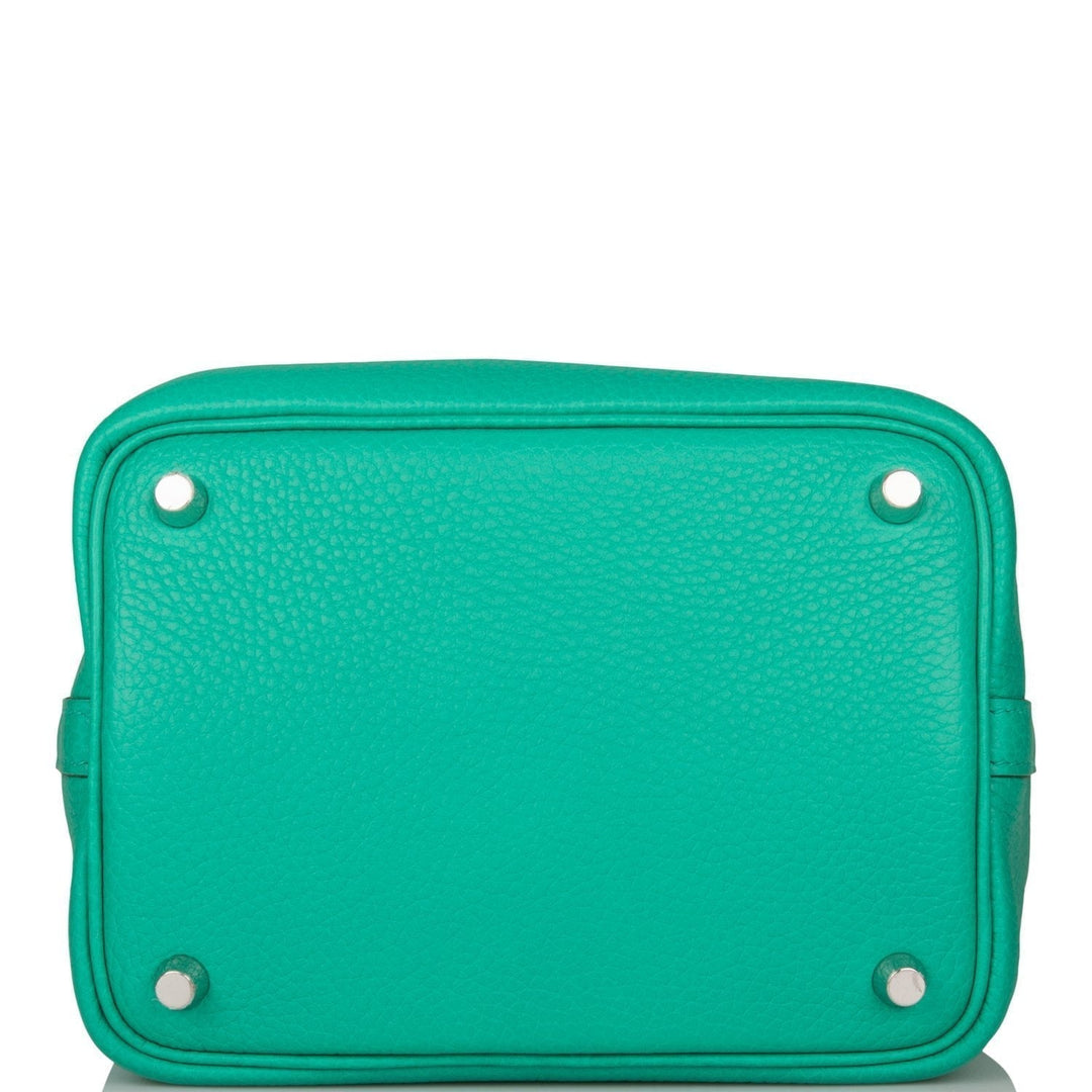 Top quality Hermes Menthe Clemence Picotin Lock 18cm Palladium Hardware
