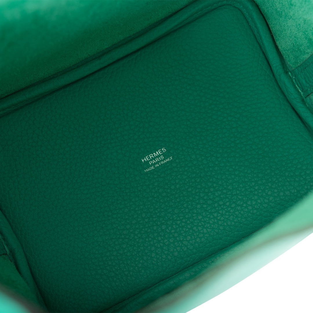 Top quality Hermes Menthe Clemence Picotin Lock 18cm Palladium Hardware