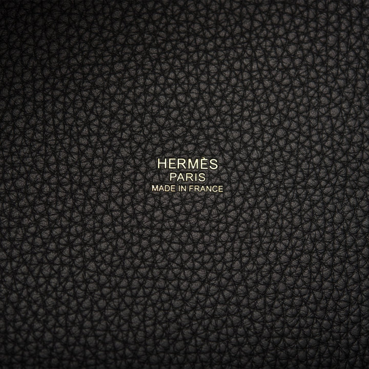 Top quality Hermes Black Clemence Picotin Lock 18cm Gold Hardware