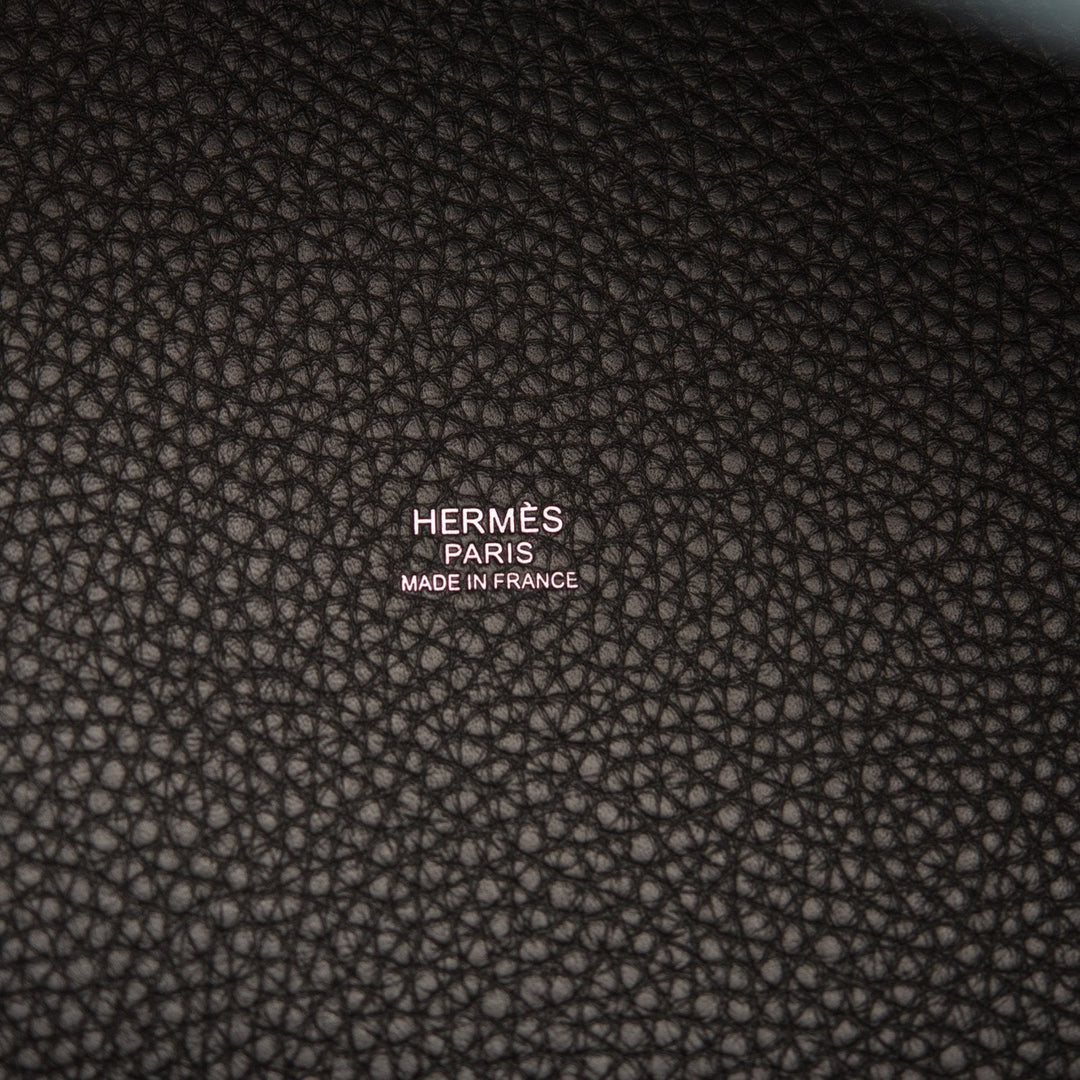 Top quality Hermes Black Clemence Picotin Lock 22cm Palladium Hardware