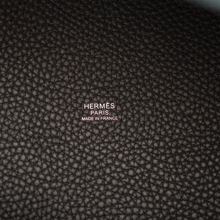 Top quality Hermes Black Clemence Picotin Lock 22cm Palladium Hardware