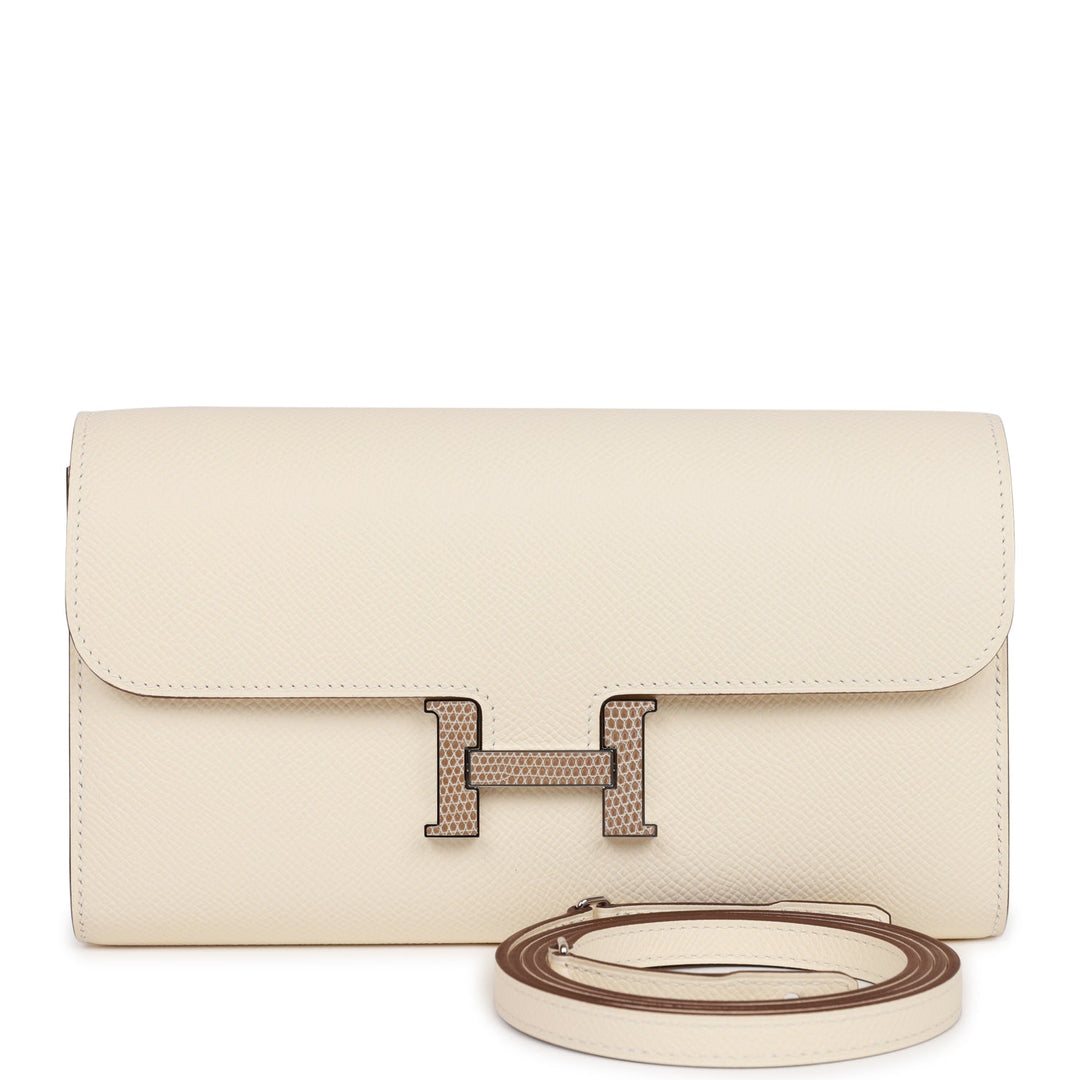 Top quality Hermes Constance Wallet To Go Nata Epsom and Lizard Palladium Hardware