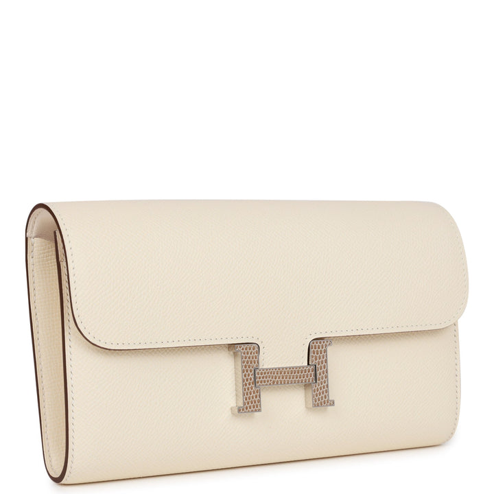 Top quality Hermes Constance Wallet To Go Nata Epsom and Lizard Palladium Hardware