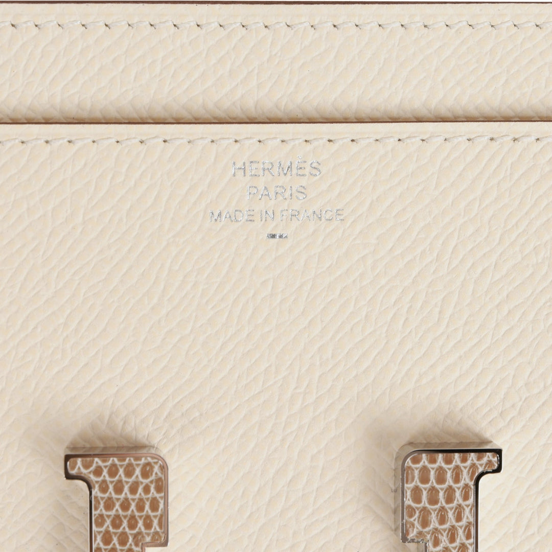 Top quality Hermes Constance Wallet To Go Nata Epsom and Lizard Palladium Hardware