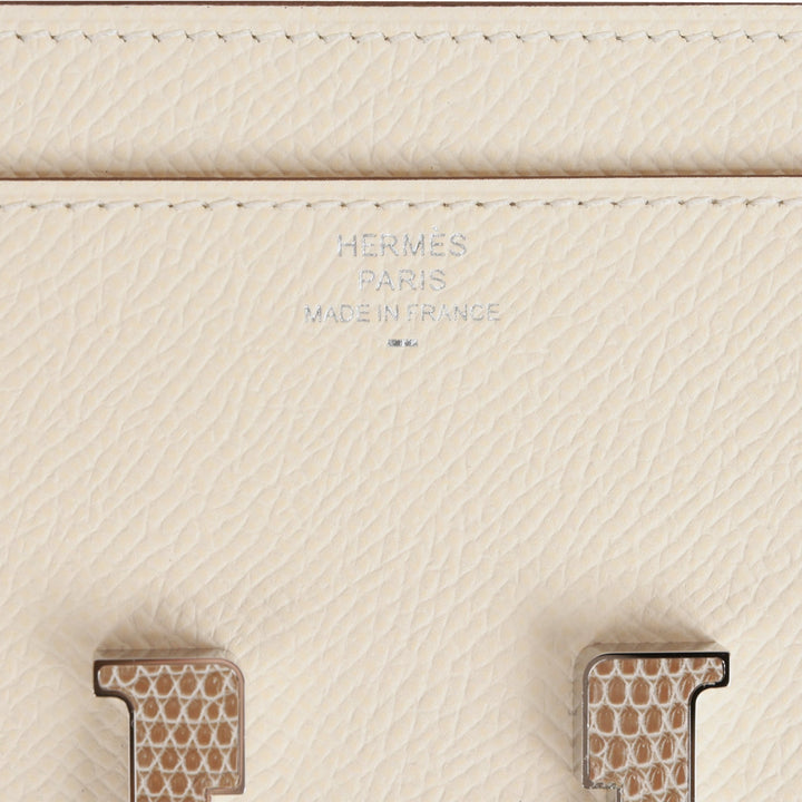 Top quality Hermes Constance Wallet To Go Nata Epsom and Lizard Palladium Hardware