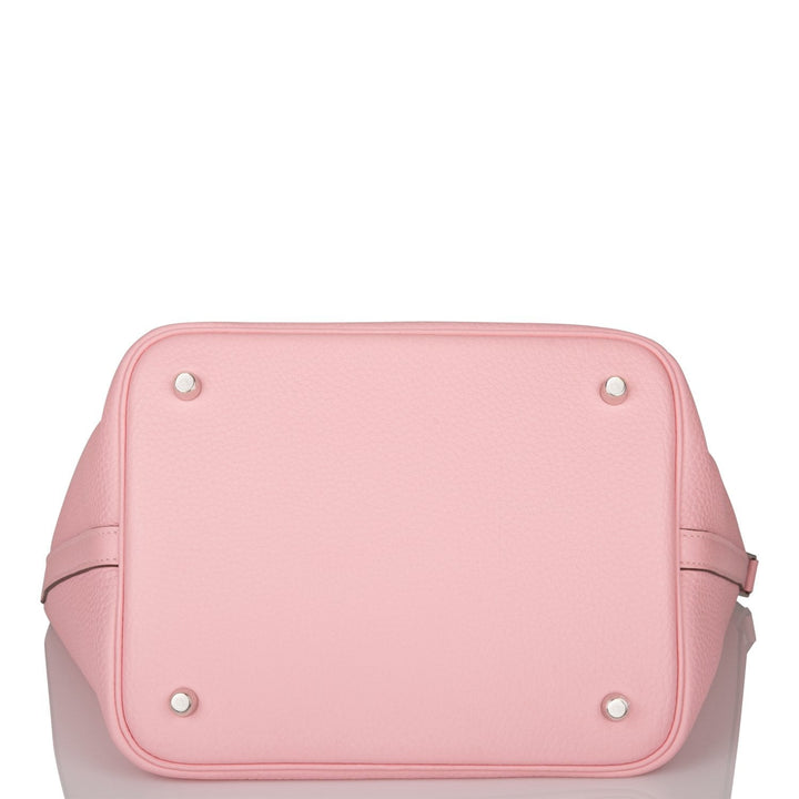 Top quality Hermes Rose Sakura Clemence Picotin Lock 22cm Palladium Hardware