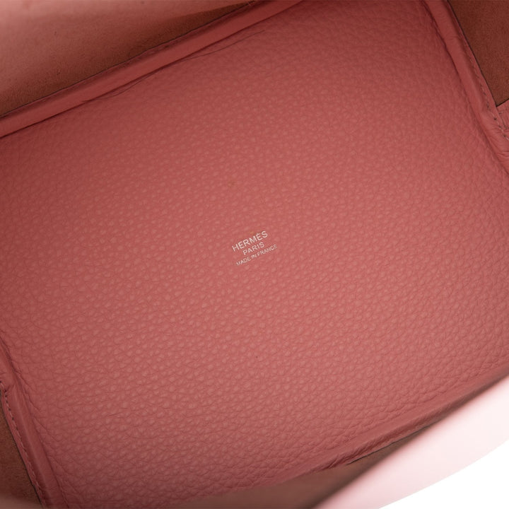 Top quality Hermes Rose Sakura Clemence Picotin Lock 22cm Palladium Hardware