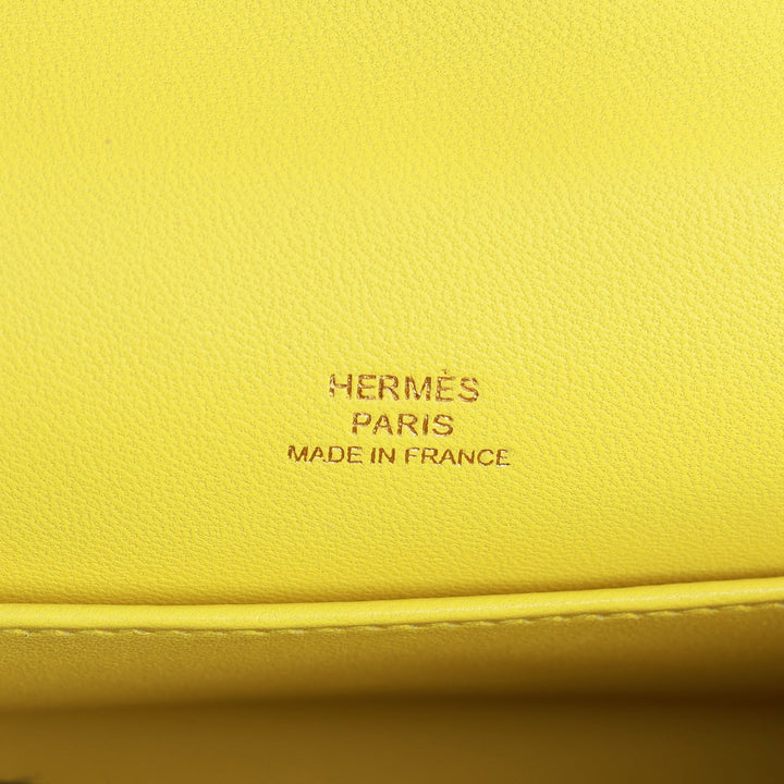Top quality Hermes Kelly Pochette Soufre Epsom Gold Hardware