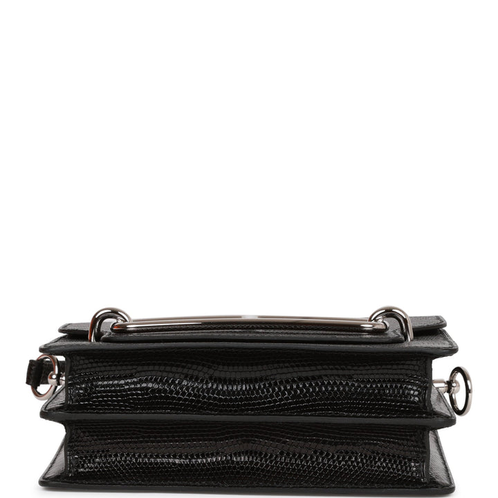 Top quality Hermes Mini Sac Roulis 18 Black Lizard Palladium Hardware