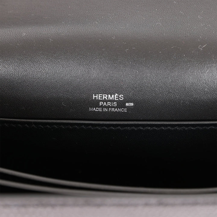 Top quality Hermes Mini Sac Roulis 18 Black Lizard Palladium Hardware