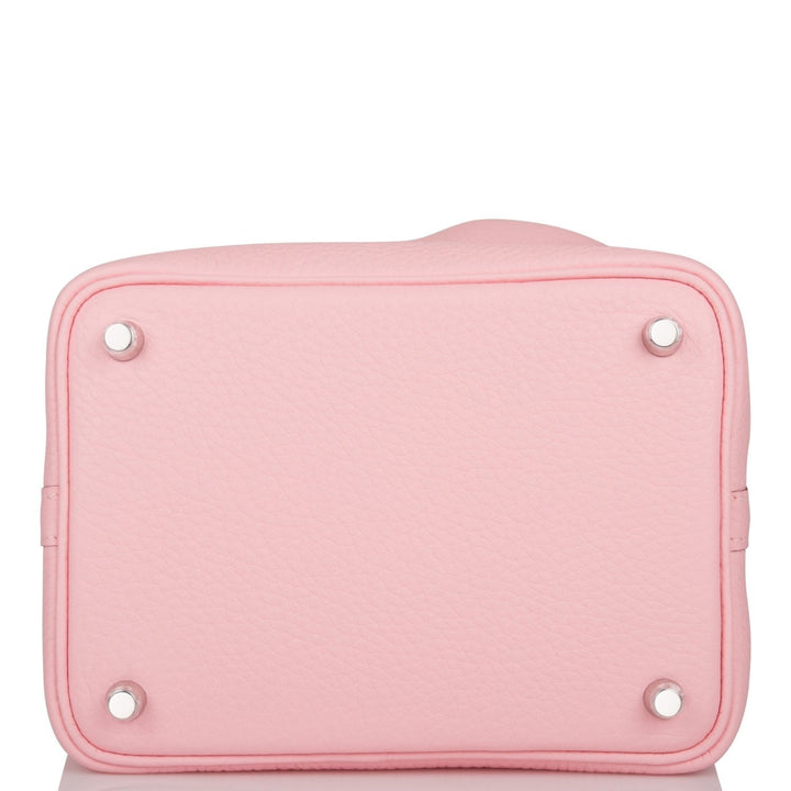 Top quality Hermes Rose Sakura Clemence Picotin Lock 18cm Palladium Hardware
