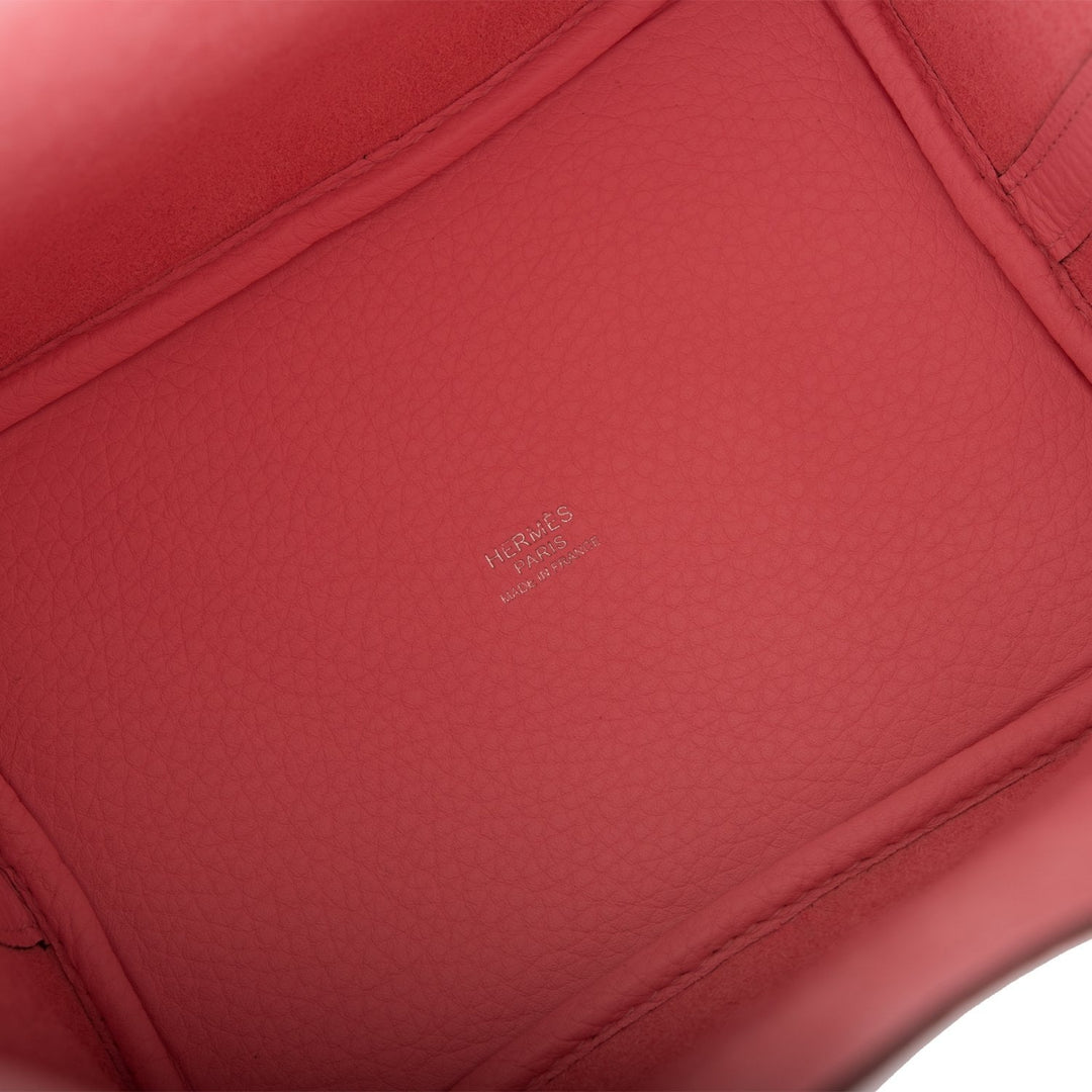 Top quality Hermes Rose Sakura Clemence Picotin Lock 18cm Palladium Hardware