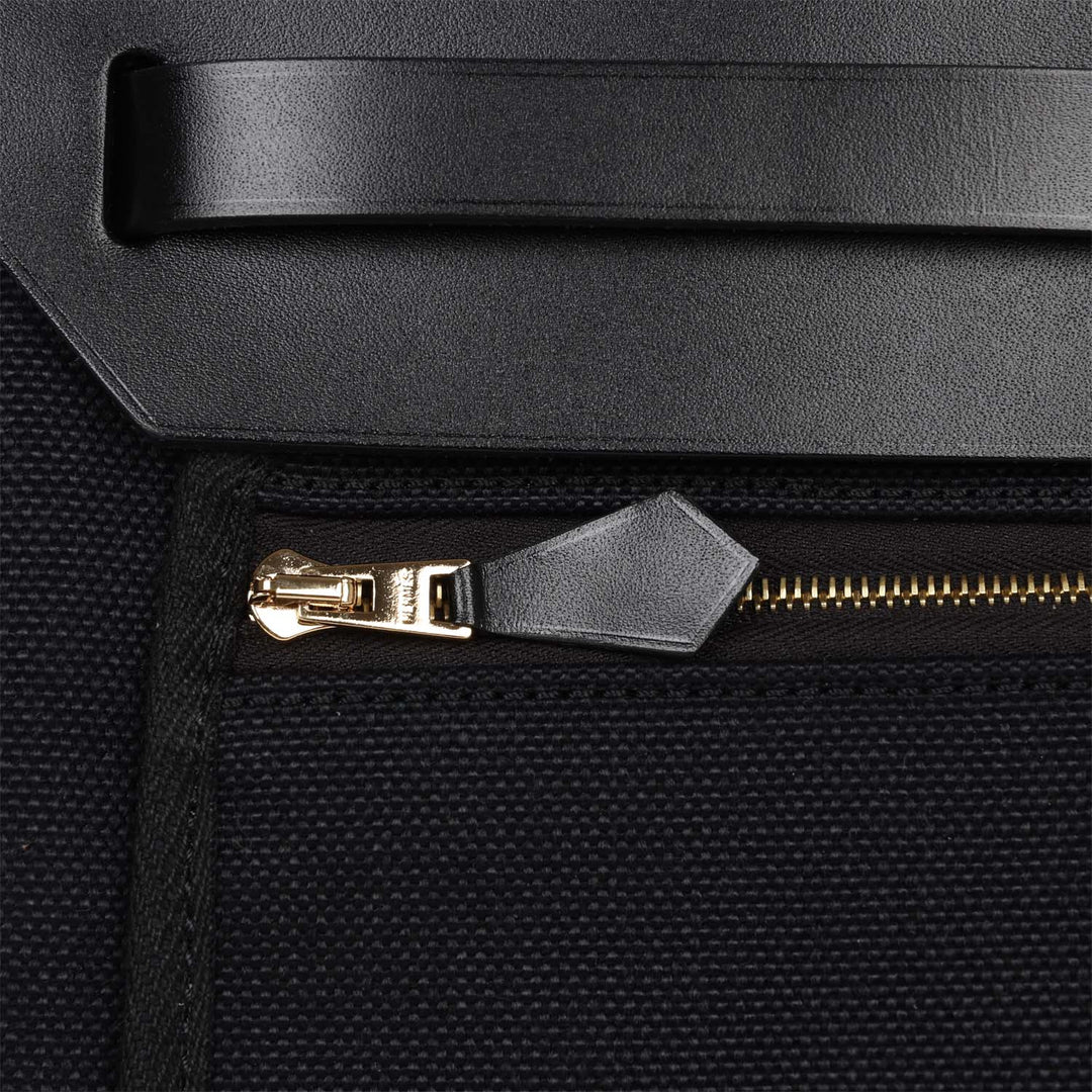 Top quality Hermes Herbag Zip PM 31 Black Toile H Berline Hunter Gold Hardware