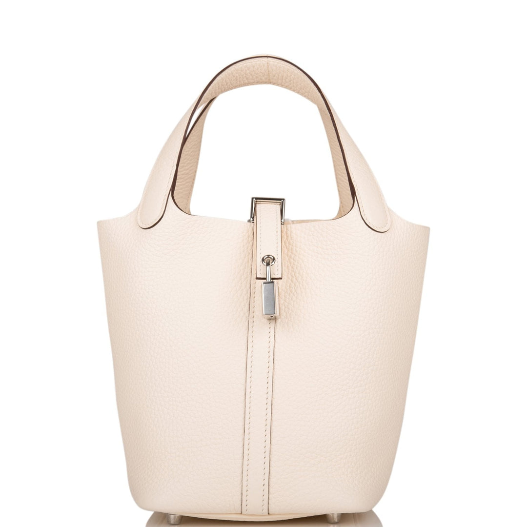 Top quality Hermes Nata Clemence Picotin Lock 18cm Palladium Hardware