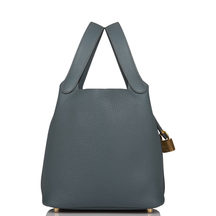 Top quality Hermes Picotin Lock 18 Bleu Orage Clemence Gold Hardware