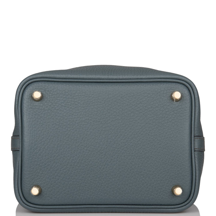 Top quality Hermes Picotin Lock 18 Bleu Orage Clemence Gold Hardware