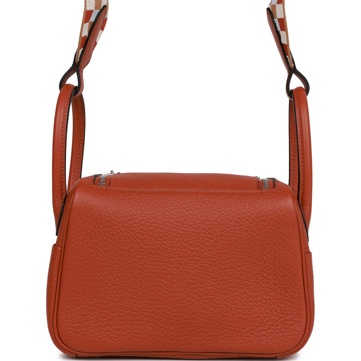 Top quality Hermes Mini Lindy Cuivre Clemence Palladium Hardware