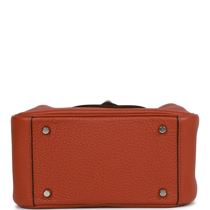 Top quality Hermes Mini Lindy Cuivre Clemence Palladium Hardware